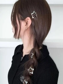 20pcs Star Hair Clip - Silver - View 2