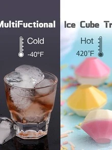 1 pieza Molde de hielo en forma de diamante - Negro - Ver 4