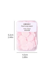 100 Pcs Bunga Desain Sabun Tangan Sekali Pakai Modern PP Serpihan Sabun Sekali Pakai untuk Perjalanan, Luar Ruangan - Hijau - View 7