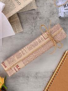 20 张字母图案礼品包装纸，复古黑色花朵包装纸，适合 DIY 返校情人节 - 黑色 - 查看 5