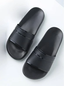 Casual Versatile Simple Black New Unisex Slippers