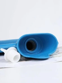 1入組橡膠熱水藍色的便攜防燙熱水袋適用於家庭 - 藍色 - 查看 4