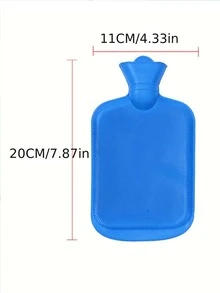 1入組橡膠熱水藍色的便攜防燙熱水袋適用於家庭 - 藍色 - 查看 3