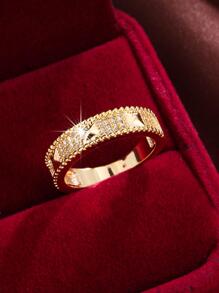 Nhẫn Trang Trí Đá Cubic Zirconia - Vàng - Xem 1