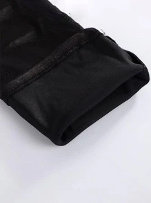 Party Solid Long Gloves For Daily Use Halloween Halloween Accessories Winter Gloveswedding - Black - View 5