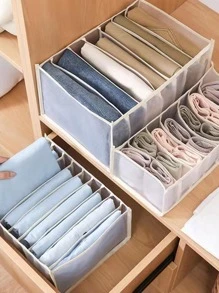 1pc Underwear Storage Box, Multi Layer Beige Clothes Storage Box For Household - Beige - View 5