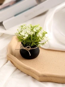 1 Peça Decoração de Planta em Vaso Miniatura Realista, Um Presente Adorável