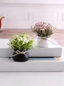 1 Peça Decoração de Planta em Vaso Miniatura Realista, Um Presente Adorável