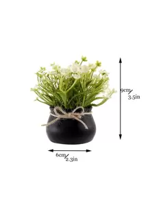 1 Peça Decoração de Planta em Vaso Miniatura Realista, Um Presente Adorável