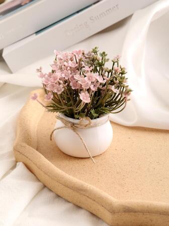 1 pièce Décoration de plante en pot mini réaliste adorable