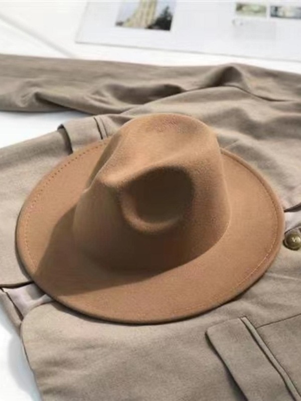 Men Solid Fedora Hat