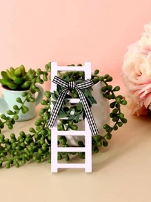 Nơ Trang Trí Bậc Thang Thiết Kế Vườn Tượng, Đồ Trang Trí Sân Vườn Bằng Gỗ Cho Sân Vườn - trắng - Xem 1