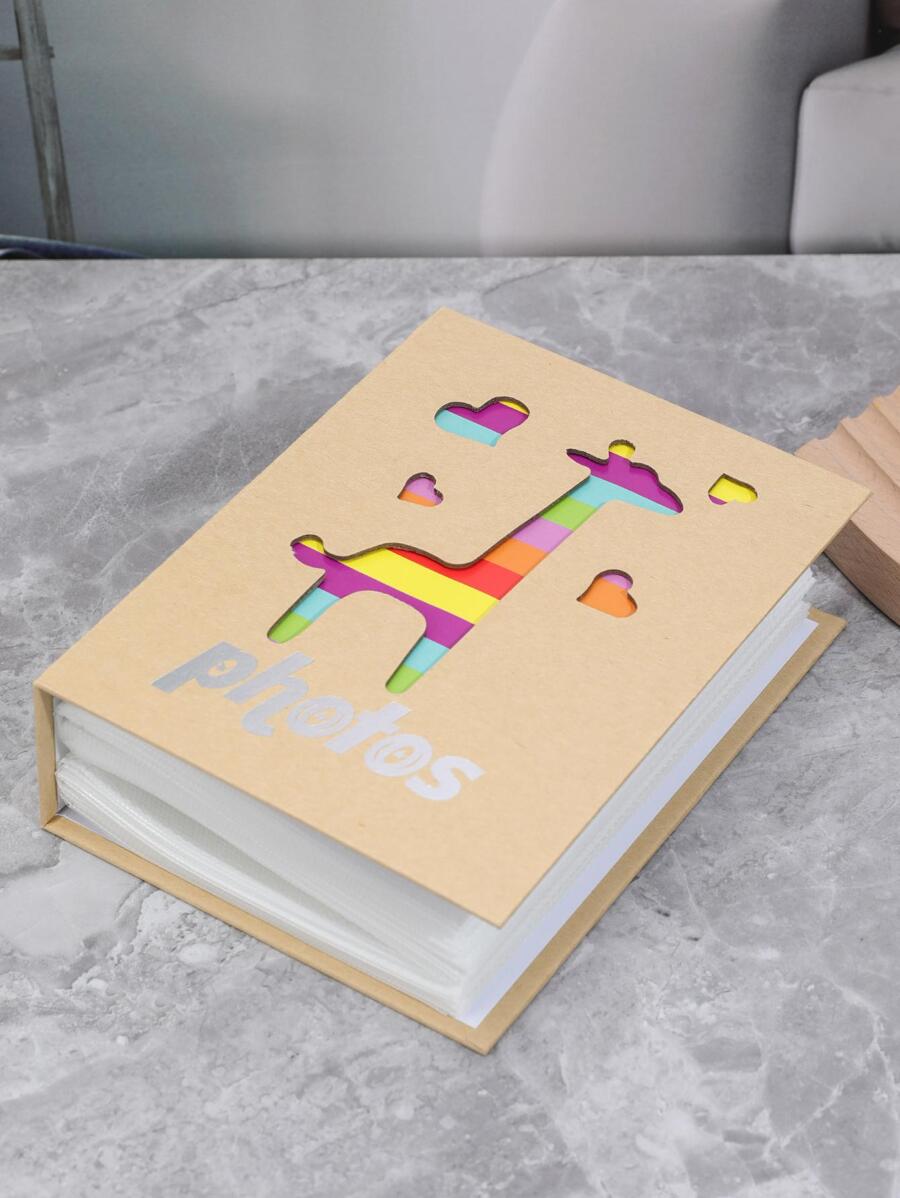 1 Chữ Đồ Họa Rỗng Ra Album Ảnh Đơn Giản Di Động Nhiều Lớp Thẻ Hình Ảnh Dành Cho Ảnh, lưu Trữ Thẻ - Nhiều màu - Xem 1