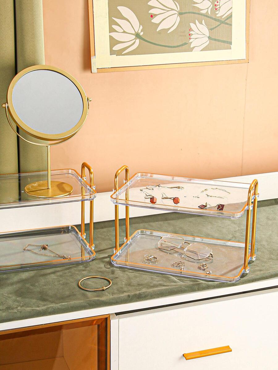 2入組透明首飾託盤帶手柄 - 無色 - 查看 1