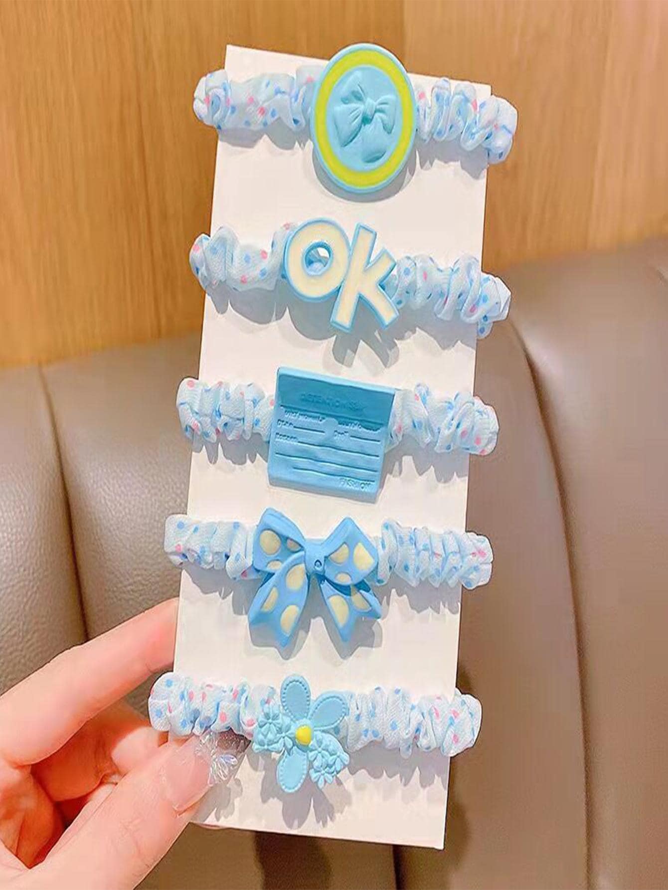 ผู้หญิง ตกแต่ง โบว์ แฟชั่น ที่คาดผมลำไส้ใหญ่ สำหรับ เส้นผม ของตกแต่ง - สีน้ำเงิน - ดู 1