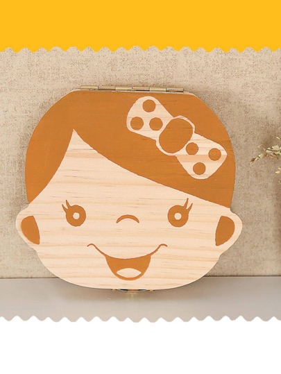 1pc Cartoon Graphic Tooth Storage Box