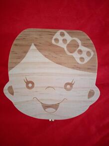 1入組卡通圖案齒收納盒 - 黃色 - 查看 3