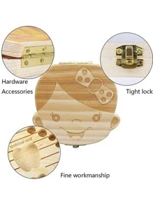 1入組卡通圖案齒收納盒 - 黃色 - 查看 6