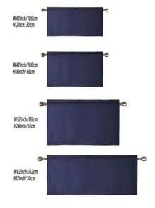 BONZER 1 pieza Cenefa de cortina unicolor ventana moderno poliéster gris para casa