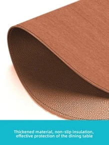 2 tấm lót & đế lót ly thiết kế hình học, tấm cách nhiệt đơn giản cho nhà bếp - màu nâu - Xem 5