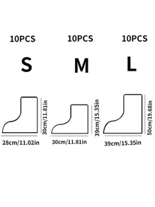 10pcs Clear Disposable Rain Boots Cover - Clear - View 2