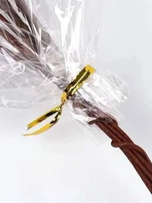 100pcs Letter Graphic Gift Bag Twist Tie