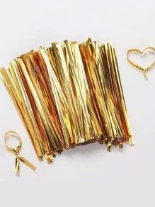 100pcs Letter Graphic Gift Bag Twist Tie