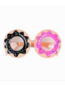 1pc Donut Design Party Glasses, Modern Polyester Party Glasses For Photo Prop - Multicolor - View 1