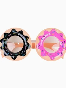 1pc Donut Design Party Glasses, Modern Polyester Party Glasses For Photo Prop - Multicolor - View 3