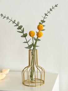 1pc Iron Flower Vase - Gold - View 4