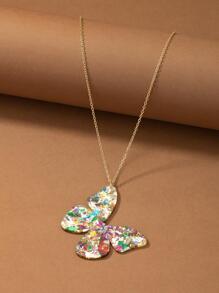 Thời Trang Kỳ Nghỉ Hè Mặt Dây Chuyền Vòng Cổ Tặng Bướm Mới Acrylic Phóng Đại Nữ Mặt Dây Chuyền Vòng Cổ - Nhiều màu - Xem 4