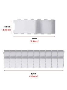 1 kính chắn gió bếp ngoài trời có thể gập lại 10 tấm kèm túi đựng - Bạc - Xem 9