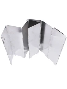 1 kính chắn gió bếp ngoài trời có thể gập lại 10 tấm kèm túi đựng - Bạc - Xem 3