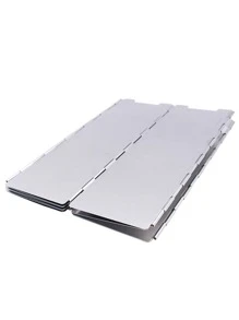 1 kính chắn gió bếp ngoài trời có thể gập lại 10 tấm kèm túi đựng - Bạc - Xem 7