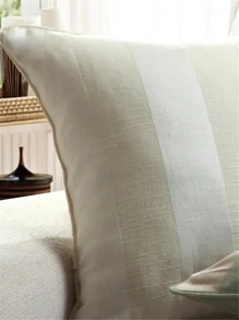 1 Sọc Dạ Nỉ Đệm, Sợi Hiện Đại Trang Trí Vỏ Gối Cho Gia Đình - trắng - Xem 3