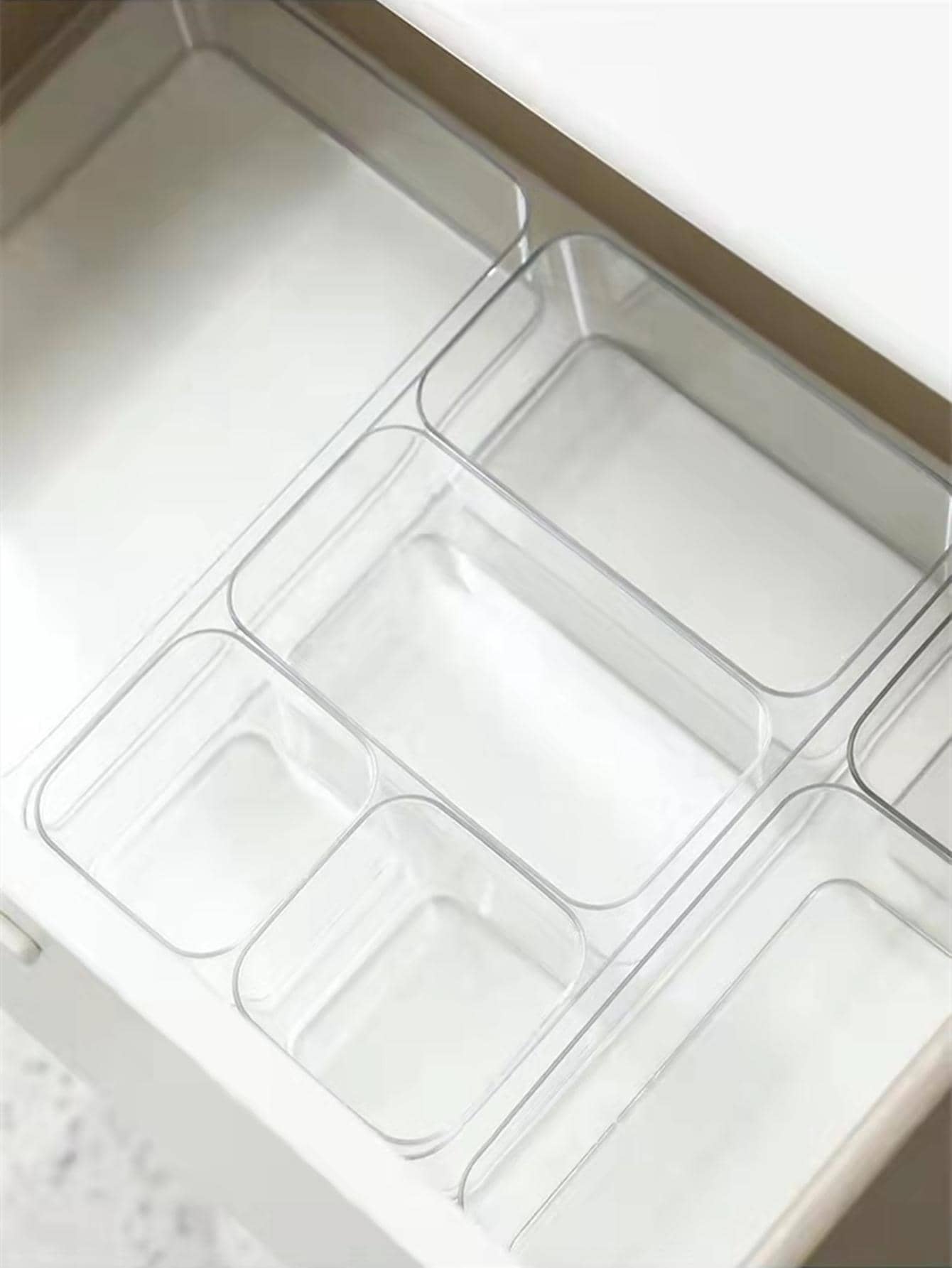 Hộp lưu trữ ngăn kéo rõ ràng 1 cái - Trong sáng - Xem 1