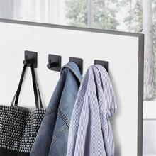 1pc Stainless Steel Hooks Adhesive Robe Towel Hook Wall Key Hangers Bathroom Kitchen Accessories Holders Coat Clothers Racks Rustproof Shower Hanging Door Strong Nail Free Small Hook Organizer