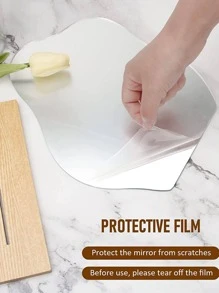 2pcs Geometric Design Mirror Best Gifts Birthday - Silver - View 5