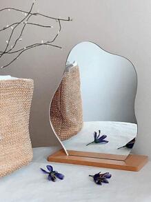 2pcs Geometric Design Mirror Best Gifts Birthday - Silver - View 2