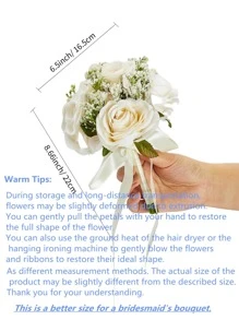 mulheres 1 peça decoração de flores romântico casamento buquê