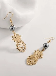 Bông tai thả quả dứa rỗng - Vàng - Xem 3