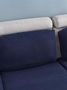 1pc Solid Color Navy Blue Sofa Cover Without Filler, Polyester Soft Stretchy Sofa Slipcover For Household - Navy Blue - View 5