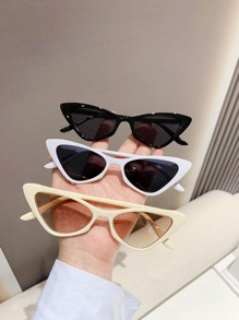 3 chiếc kính mắt mèo gọng nhỏ thời trang dành cho nam và nữ, kính nhựa cổ điển cho hoạt động ngoài trời, du lịch, bãi biển, trang phục thường ngày - Nhiều màu - Xem 1