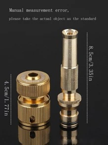 1入組簡約金色便攜式花園軟管銅製多功能家用澆水工具 - 金色 - 查看 10