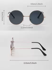 3 pares de gafas de sol de mujer con montura redonda y geométrica, gafas de sol de moda para la vida diaria y los viajes, gafas de sol vintage para la playa, Halloween - Negro - Ver 5