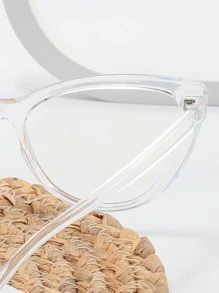 1 Cặp Mắt Mèo Nữ Khung Mắt Kính Thông Thường Cho Cuộc Sống Hàng Ngày - Hồng - Xem 4