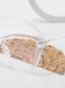 1 Cặp Mắt Mèo Nữ Khung Mắt Kính Thông Thường Cho Cuộc Sống Hàng Ngày - Hồng - Xem 3