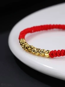 Pulsera con diseño de cuenta - Rojo - Ver 2