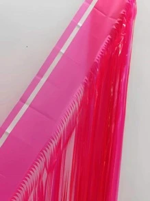 1 件塑料流苏窗帘，现代霓虹粉色铝箔窗帘，适合派对、圣诞节 - 玫紅色 - 查看 4