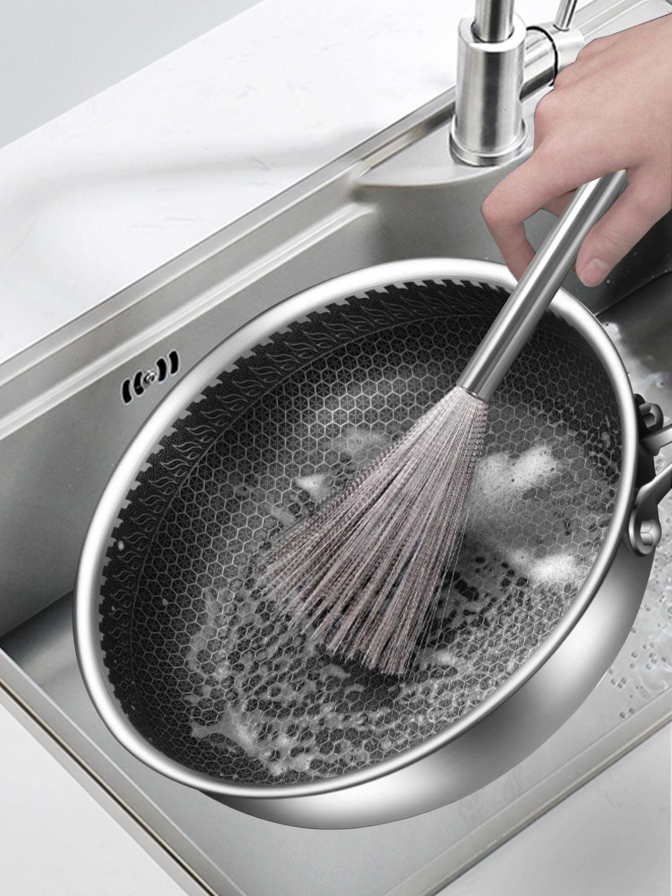 1入組不銹鋼鍋清潔刷經典廚房清潔刷家用